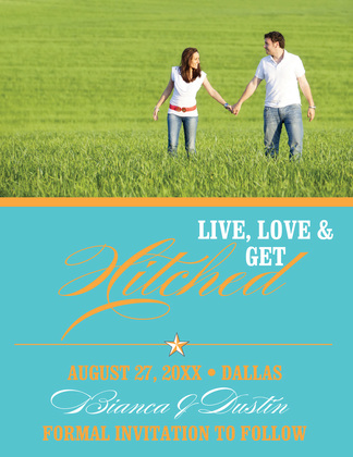 Country Style Brown Save The Date Photo Cards
