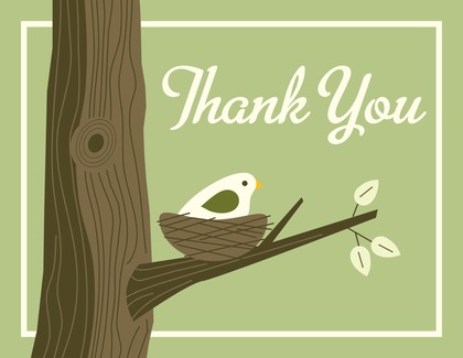 Nest Purple Thank You Cards