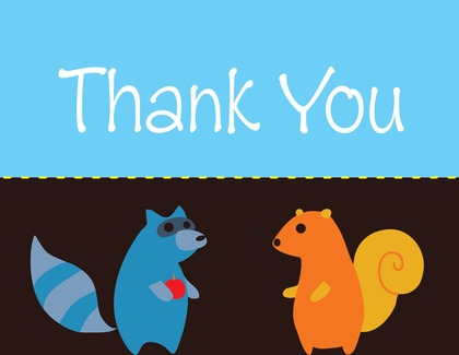 Woodland Friends Thank You Cards