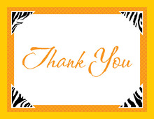 Yellow Zebra Triangle Corner Yellso Thank You Cards