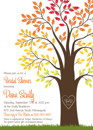 Beautiful Fall Leaves RSVP Cards