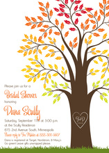 Autumn Maple Leaves Invitation