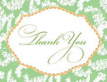 Green Baby Frame Thank You Cards