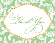 Green Baby Frame Thank You Cards
