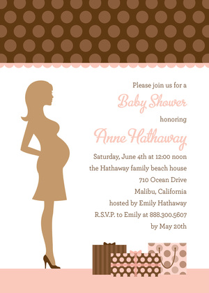 Brown Polka Dots Invitation