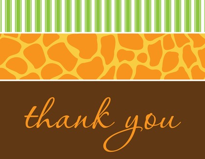 Wild Skin Animals Blue Thank You Cards