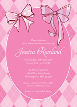 Girly Baby Pink Bows Invitation