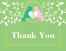 Blooming Green Thank You Cards
