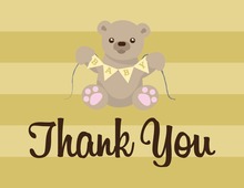 Lovely Teddy Bear Thank You Cards