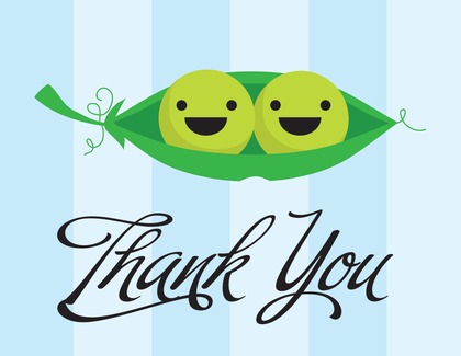 Peas in Pod Green Thank You Cards