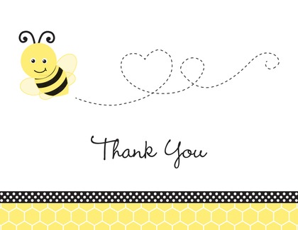 Adorable Bee Baby Shower Wish Cards