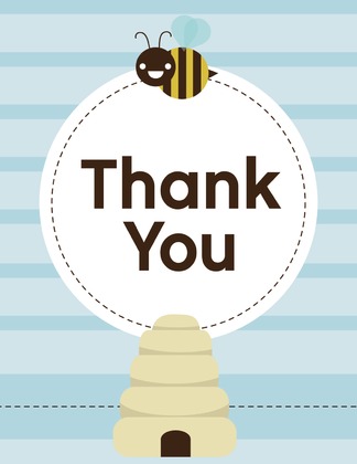 Mom-to-bee Pink Thank You Cards