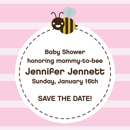 Pink Mom-to-bee Invitation