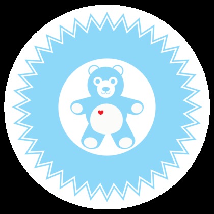 Blue Baby Elements Square Stickers