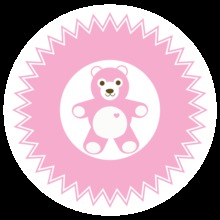 Pink Baby Elements Stickers