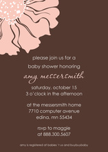 Delightful Pink Blossom In Brown Invitations