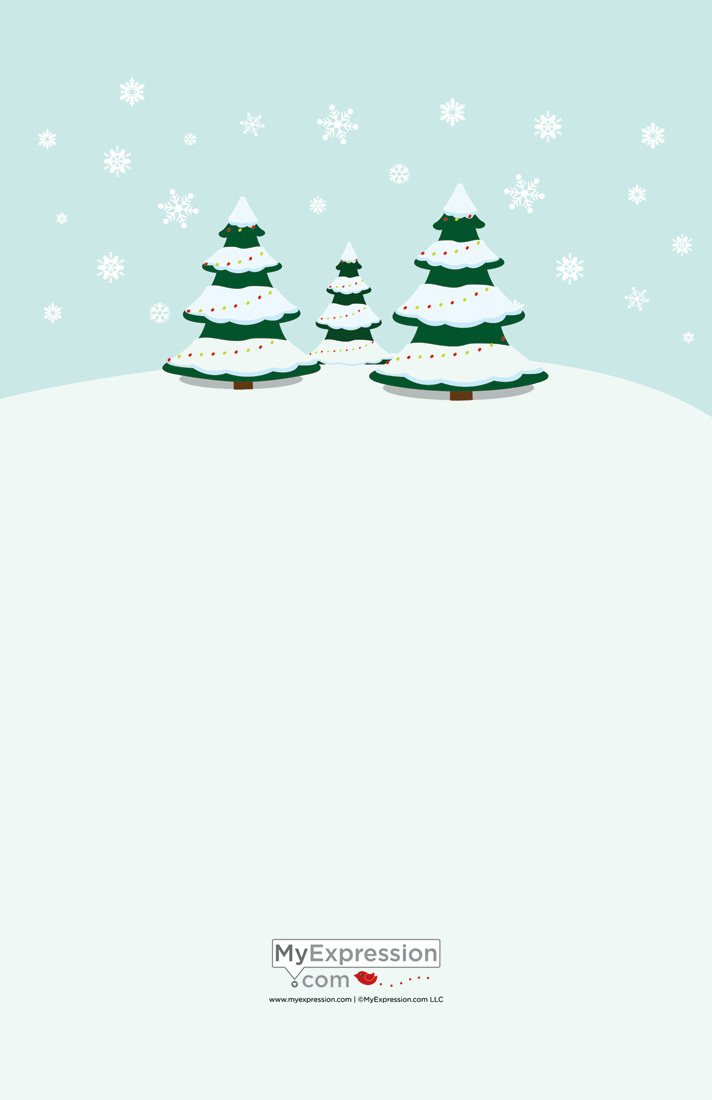 Simple Holiday Trees Invitation