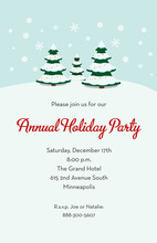 Simple Holiday Trees Invitation