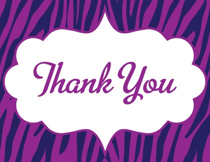 Wild Modern Pink Thank You Cards