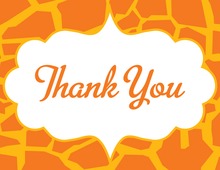 Orange Cloud Thank You Cards