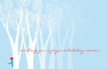 Frost Trees Scenery Folded Greeting Cards
