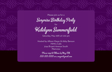 Unique Modern Spiral Deep Purple Modern Invitations