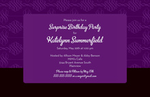 Unique Modern Spiral Deep Purple Modern Invitations