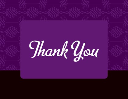 Modern Flourish Pattern Thank You Cards