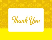 Champagne Yellow Thank You Cards