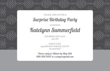 Formal Grey Unique Flourish Business Invitations