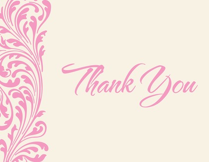 Vintage Pink Flourish Enclosure Cards