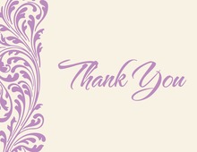 Lavender Modern Vines Thank You Cards