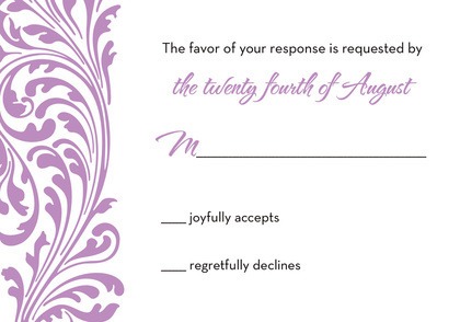 Vintage Lavender Flourish Enclosure Cards