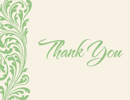 Ornate Flourish Thank You Cards