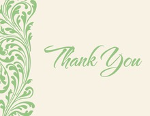 Simple Green Border Thank You Cards