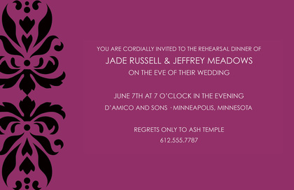 Chic Modern Damask Grey Wedding Shower Invitations