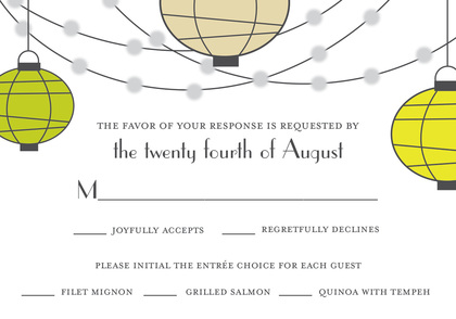 Lantern Glow Red RSVP Cards