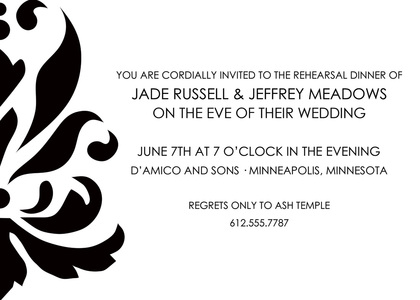 Formal Elegant Maroon Swirl Invitation