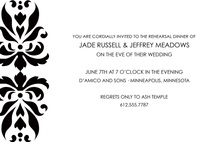 Elegant Black Reflection Formal Wedding Invitations