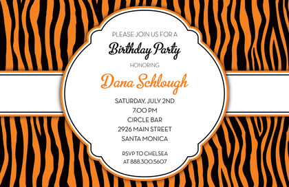 Healthy Green Zebra Party Celebration Invitations