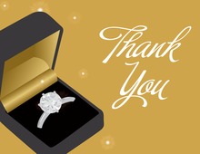 Gold Engagement Box Thank You Cards