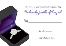 Purple Engagement Box RSVP Cards