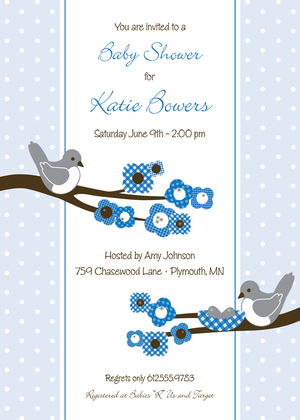 Cherry Blossom Twin Invitation