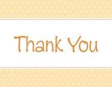 Unique Light Orange Dots Thank You Cards