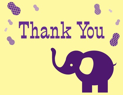 Nuts For Elephant Thank You Cards