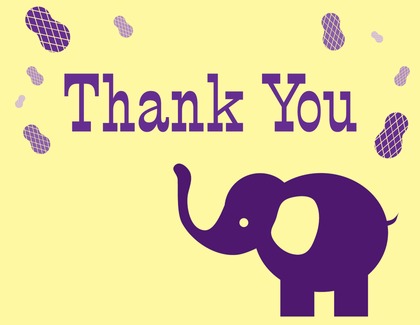 Happy Elephant Thank You Cards