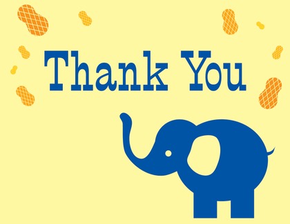 Circus Elephant Thank You Cards