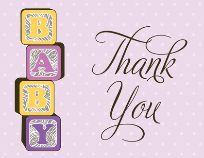 Ultimate Baby Blocks Thank You Cards