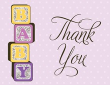 Special Baby Blocks Thank You Cards