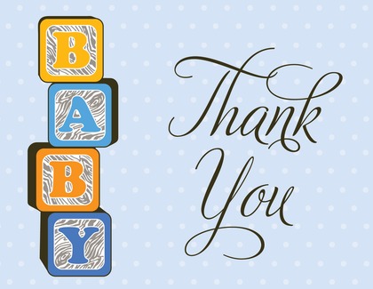 Ultimate Baby Blocks Thank You Cards